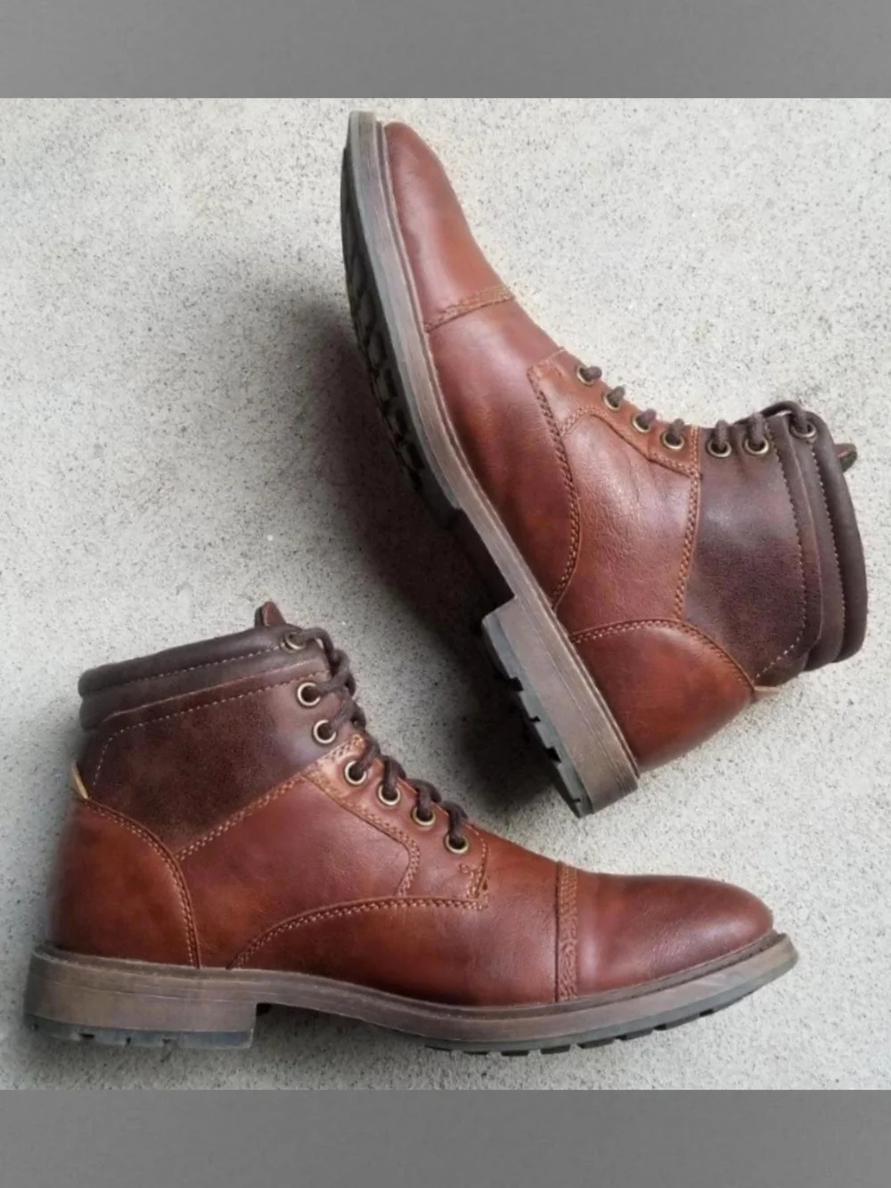 Men's 8 Chestnut Brown Cap Toe Service Boots Chukka W/ Box